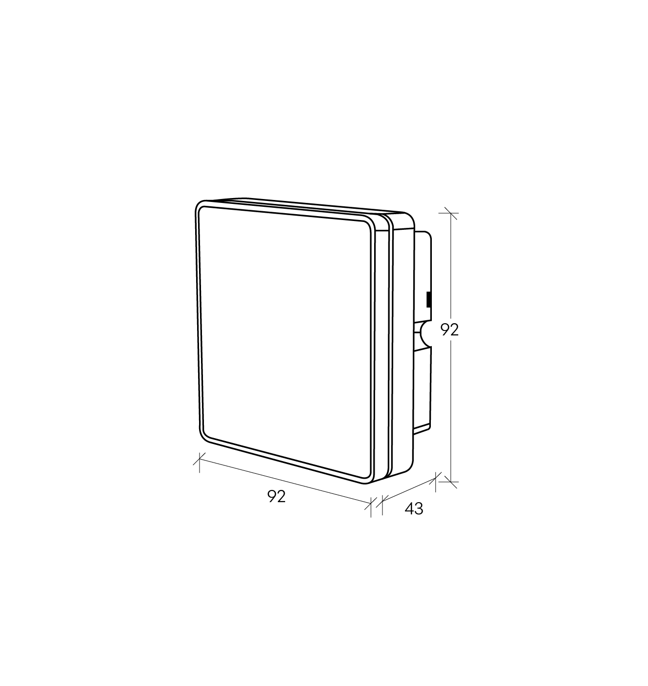 4-in-1 Touchless Exit Button dimensions