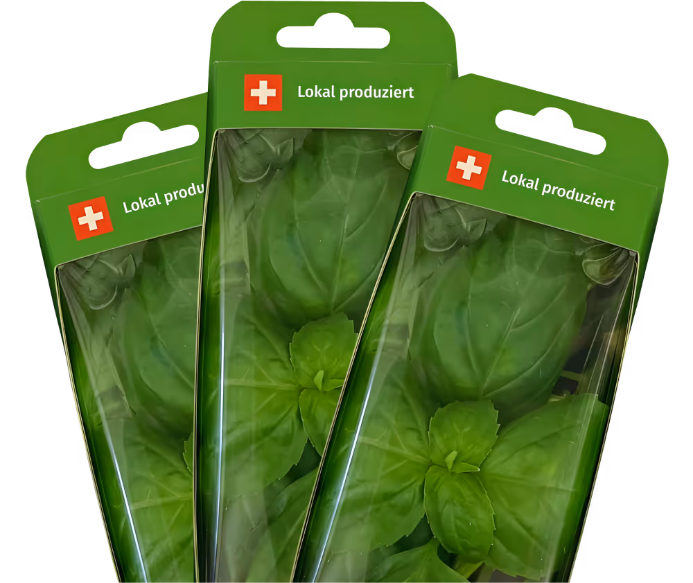 Three basil packages