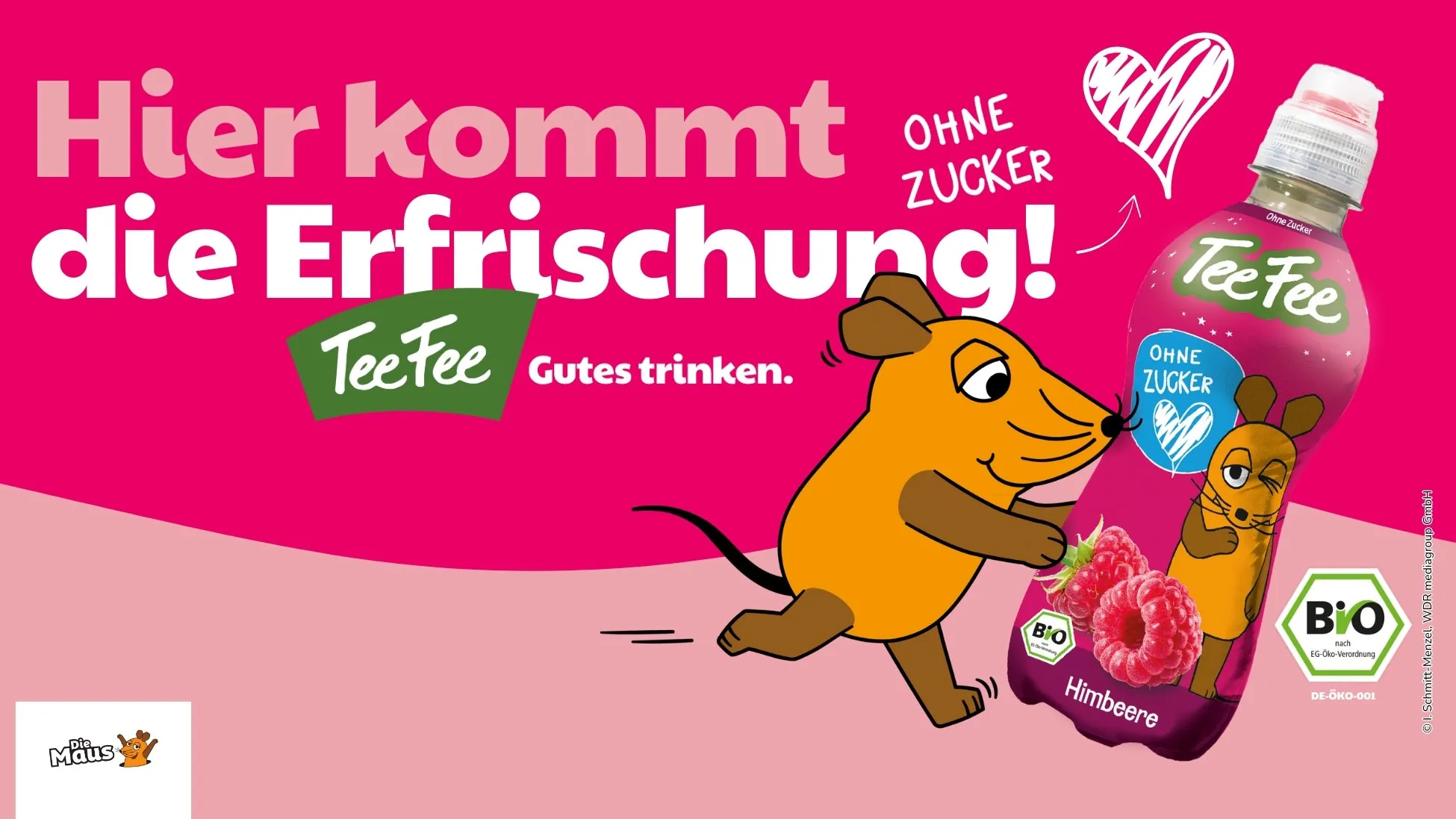 Grafik TeeFee "Hier kommt die Erfrischung"