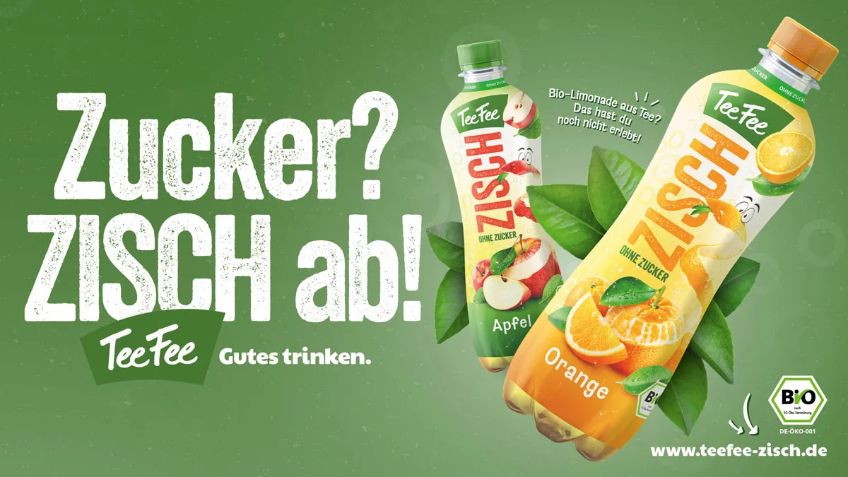 TeeFee ZISCH Grafik "Zucker? ZISCH ab!"