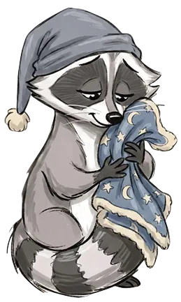 Illustration eines Waschbärs