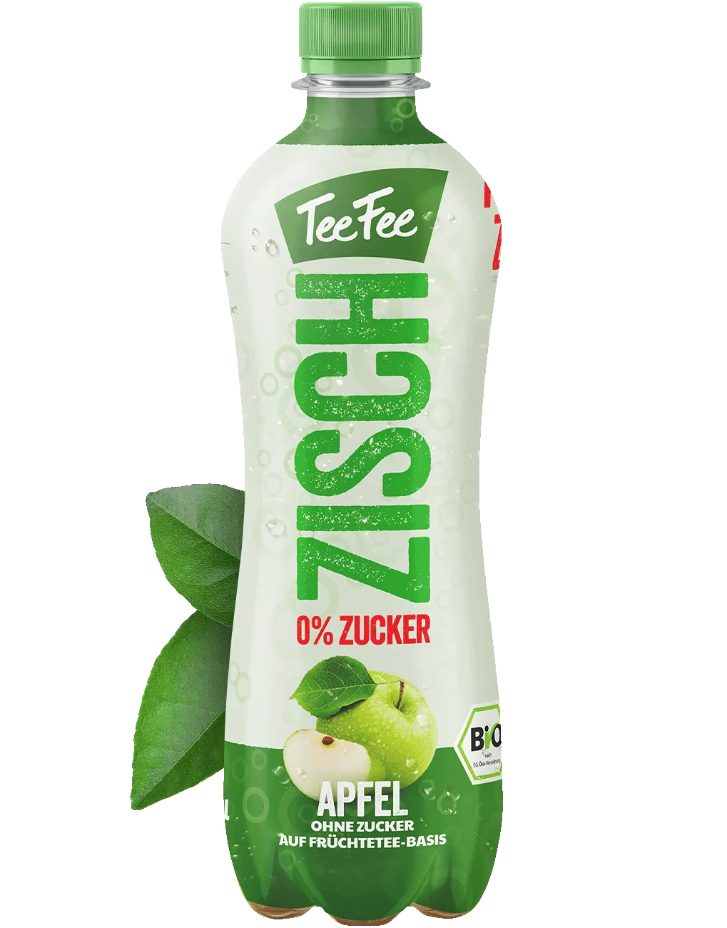 ZISCH Apfel die erste zuckerfreie Bio-Erfrischung in der 500ml rePET Flasche