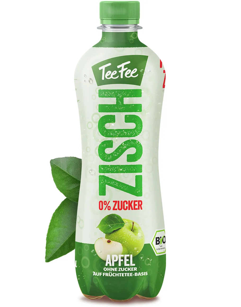 ZISCH Apfel die erste zuckerfreie Bio-Erfrischung in der 500ml rePET Flasche