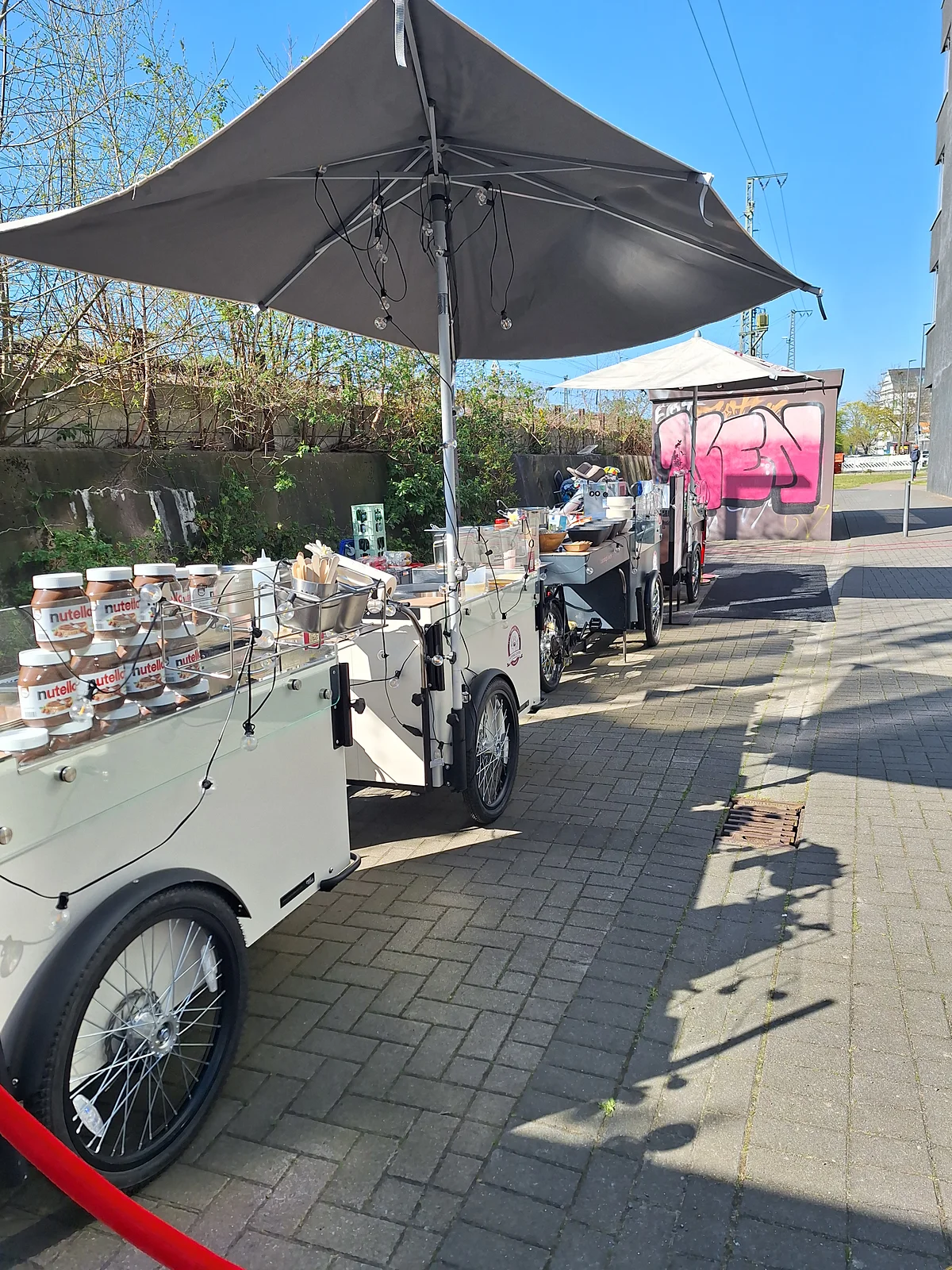 HappyBike-Station vor der Event-Location bei einer PoS-Aktion