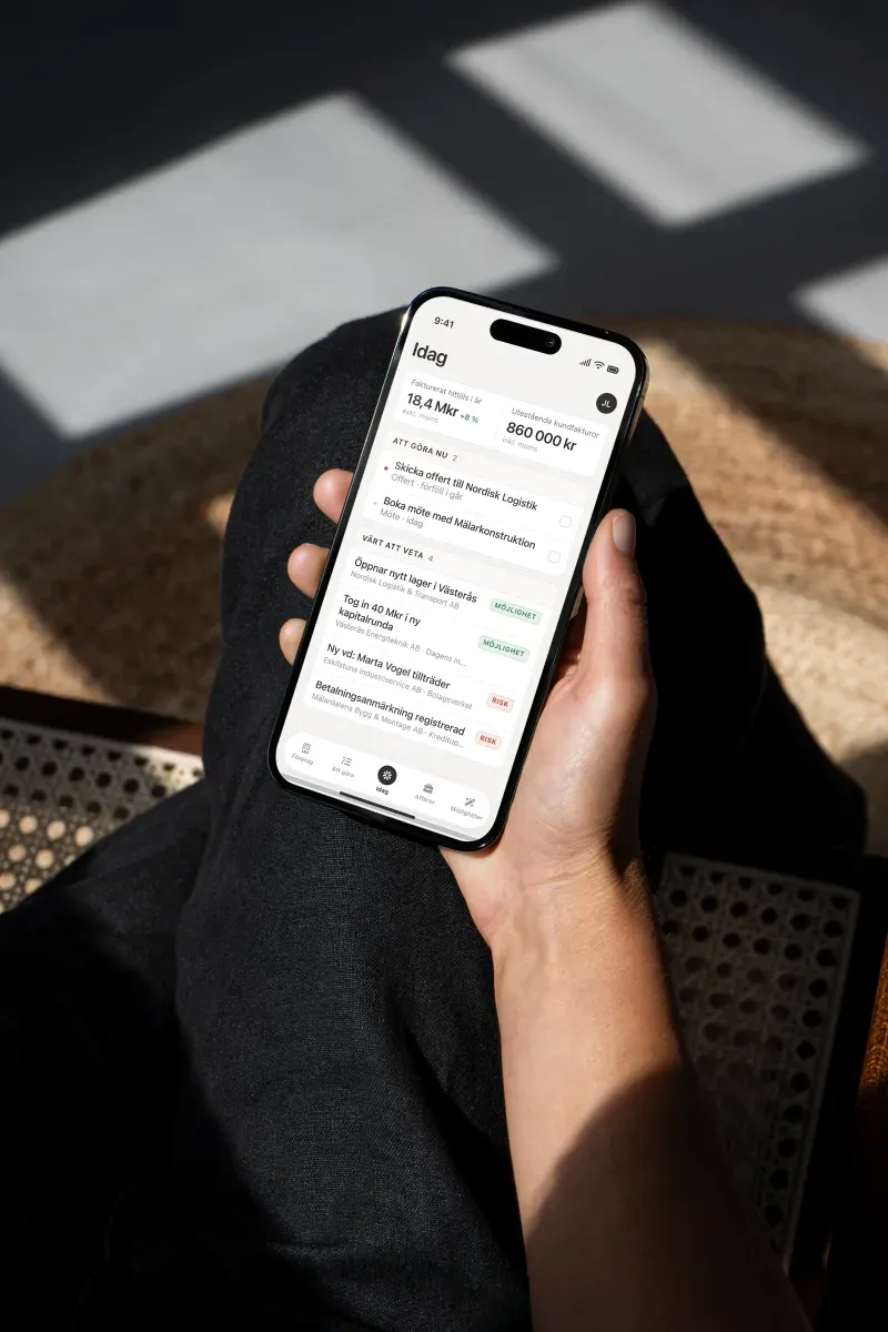 Aira-appen i mobilen, vyn Idag