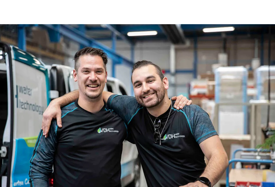 Twee tevreden collega's bij VDH