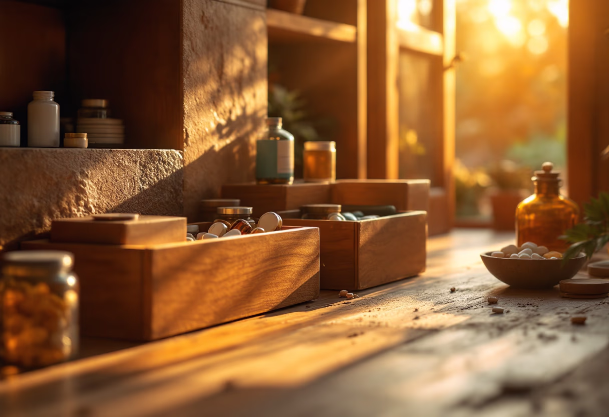 image of medicine boxes (for a pharmacy)