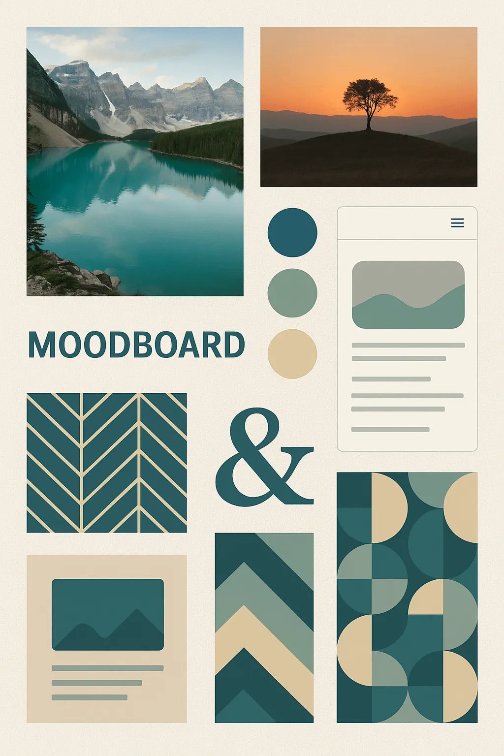 Beispiel eines Moodboards.