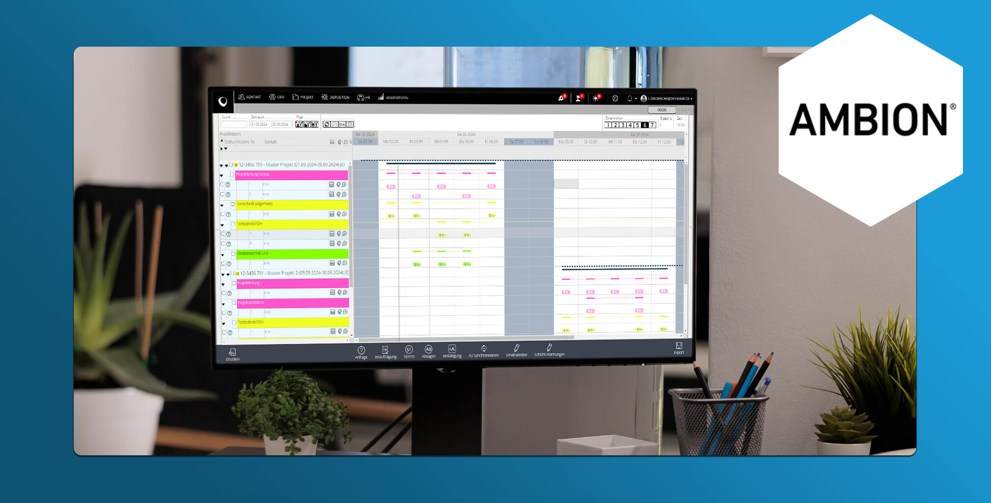 Ambion Betriebsverwaltung: ASP.NET MVC für Personal- und Projektmanagement