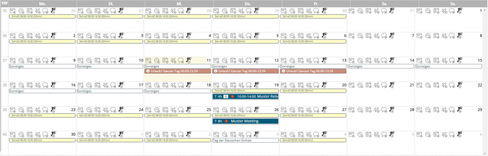 Ambion Kalender-Eintrag Ansicht