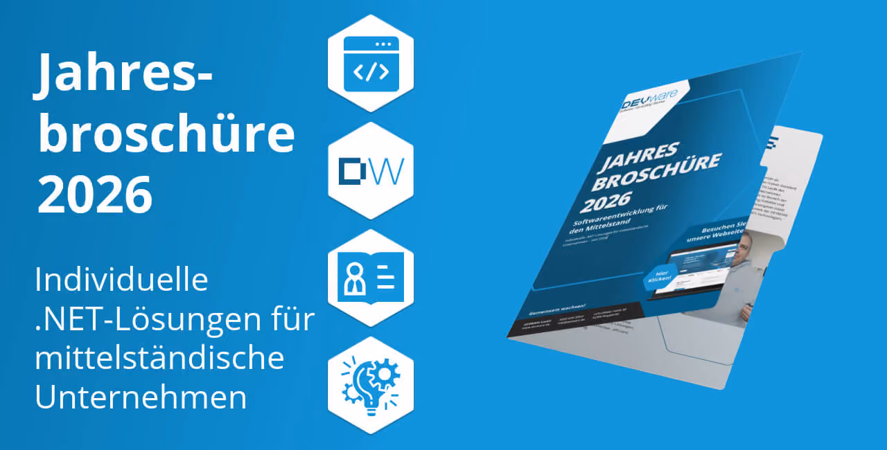 Softwareentwicklung für den Mittelstand – Devware Jahresbroschüre 2026