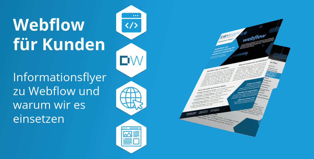 Webflow für Kunden - Informationsflyer