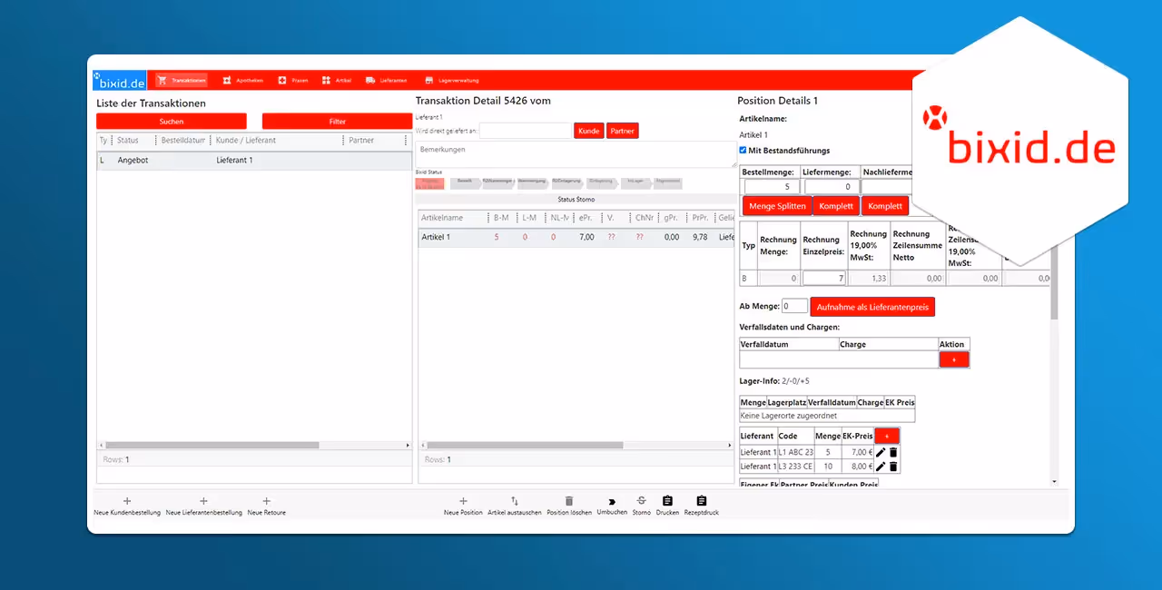 Bixid WebApp | Digital Ordering Processes for Pharmacies