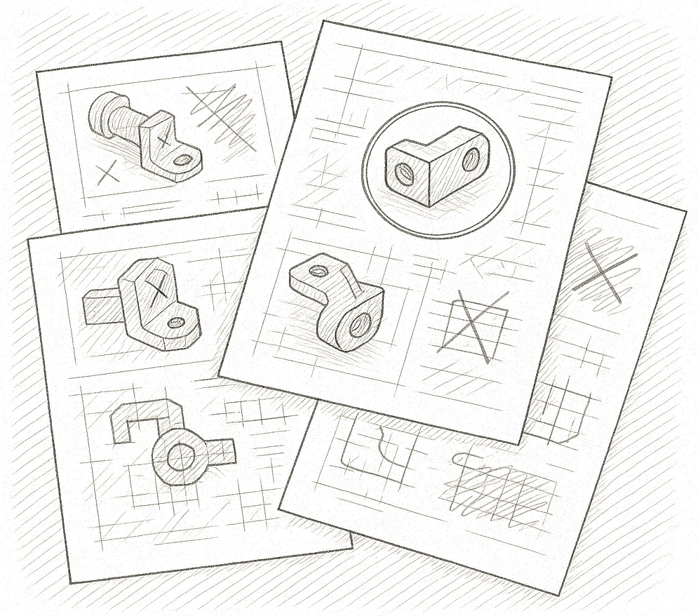 Dessins et croquis du design mécanique