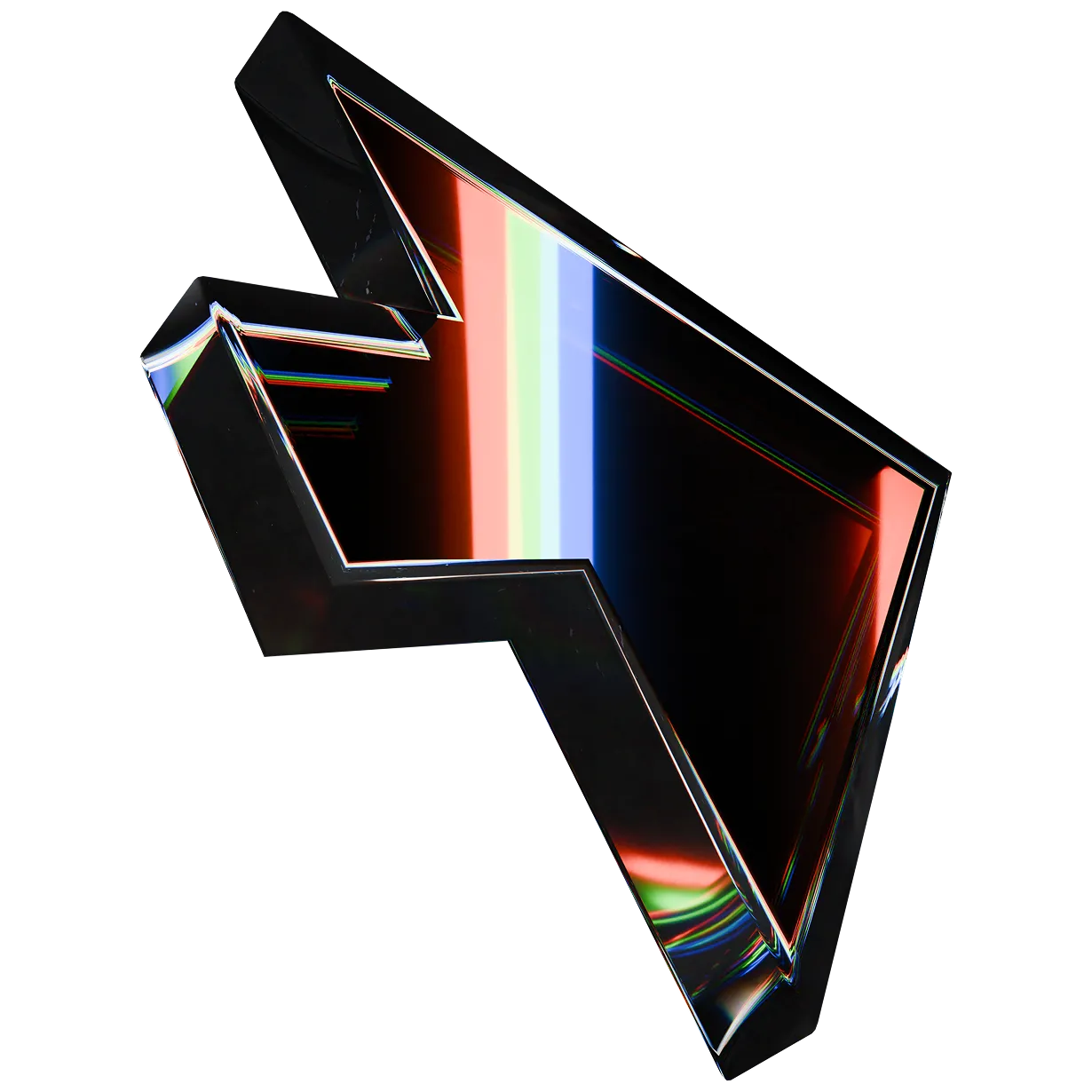Abstract metallic arrow.