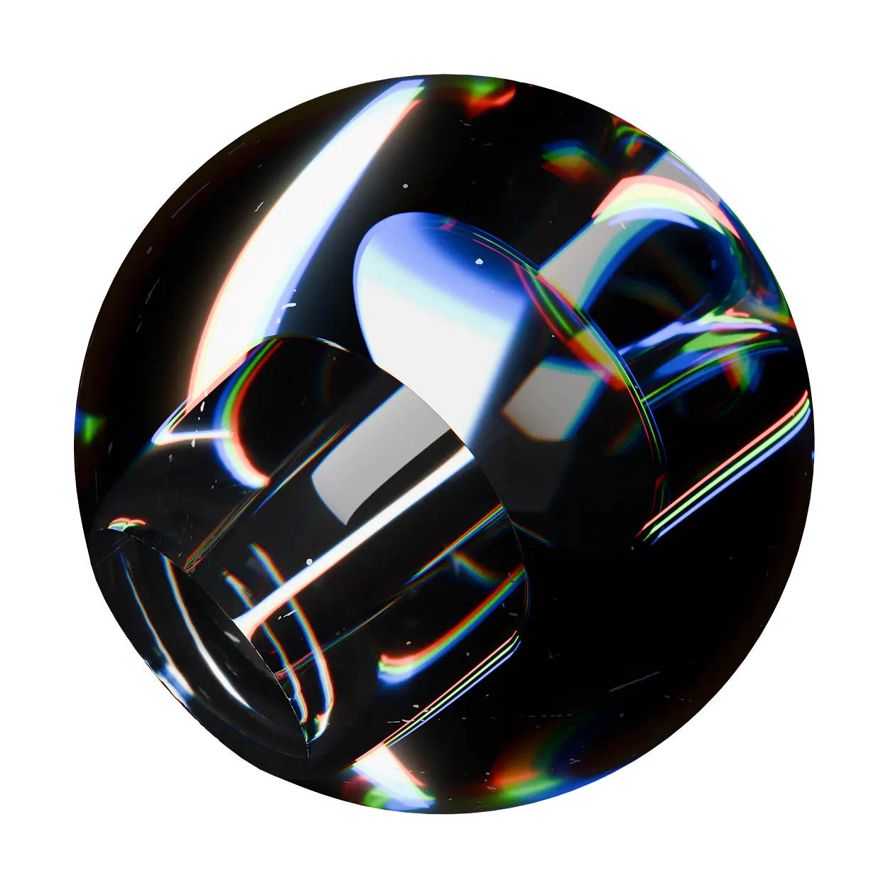 Abstract metallic circle.