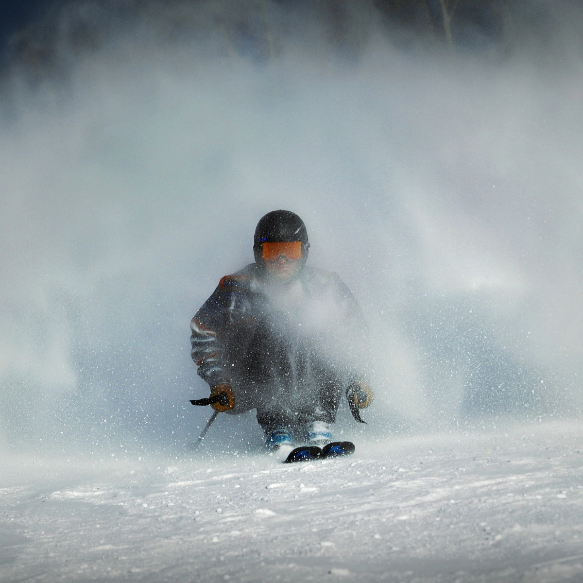 Skier pulling it off