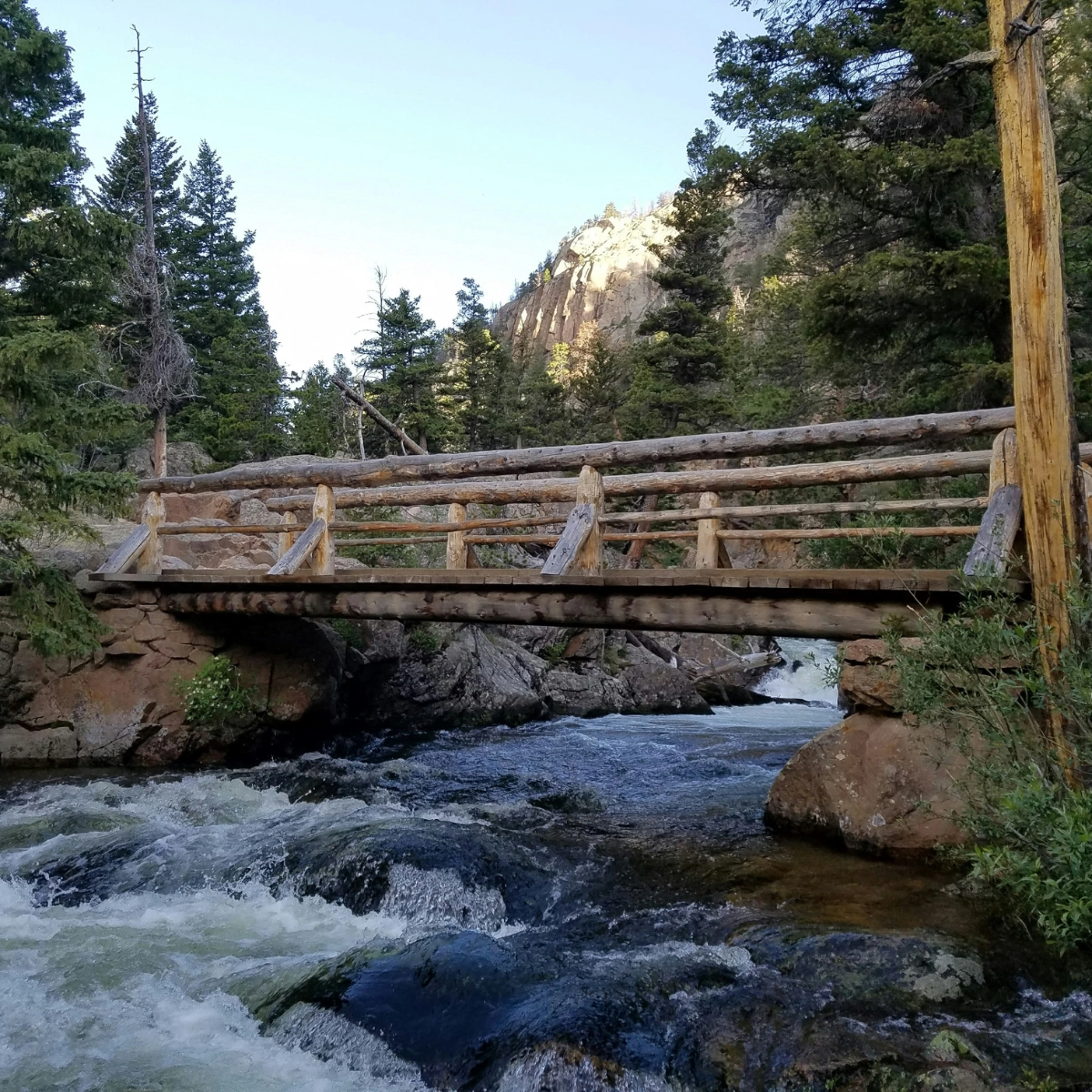 Image of a bridge over a stream.