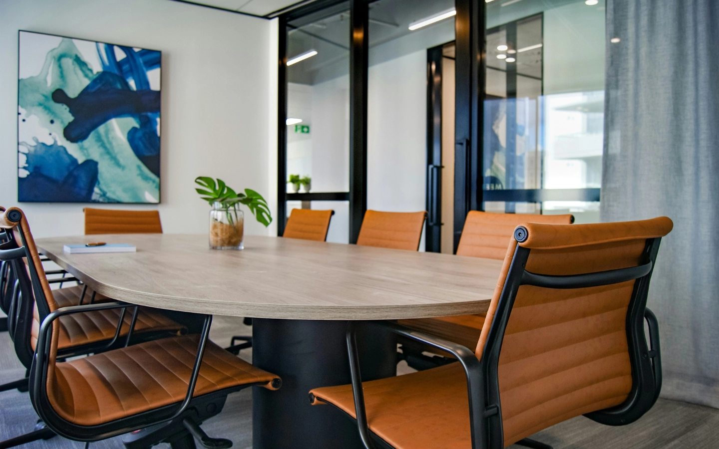 Image of an empty board room