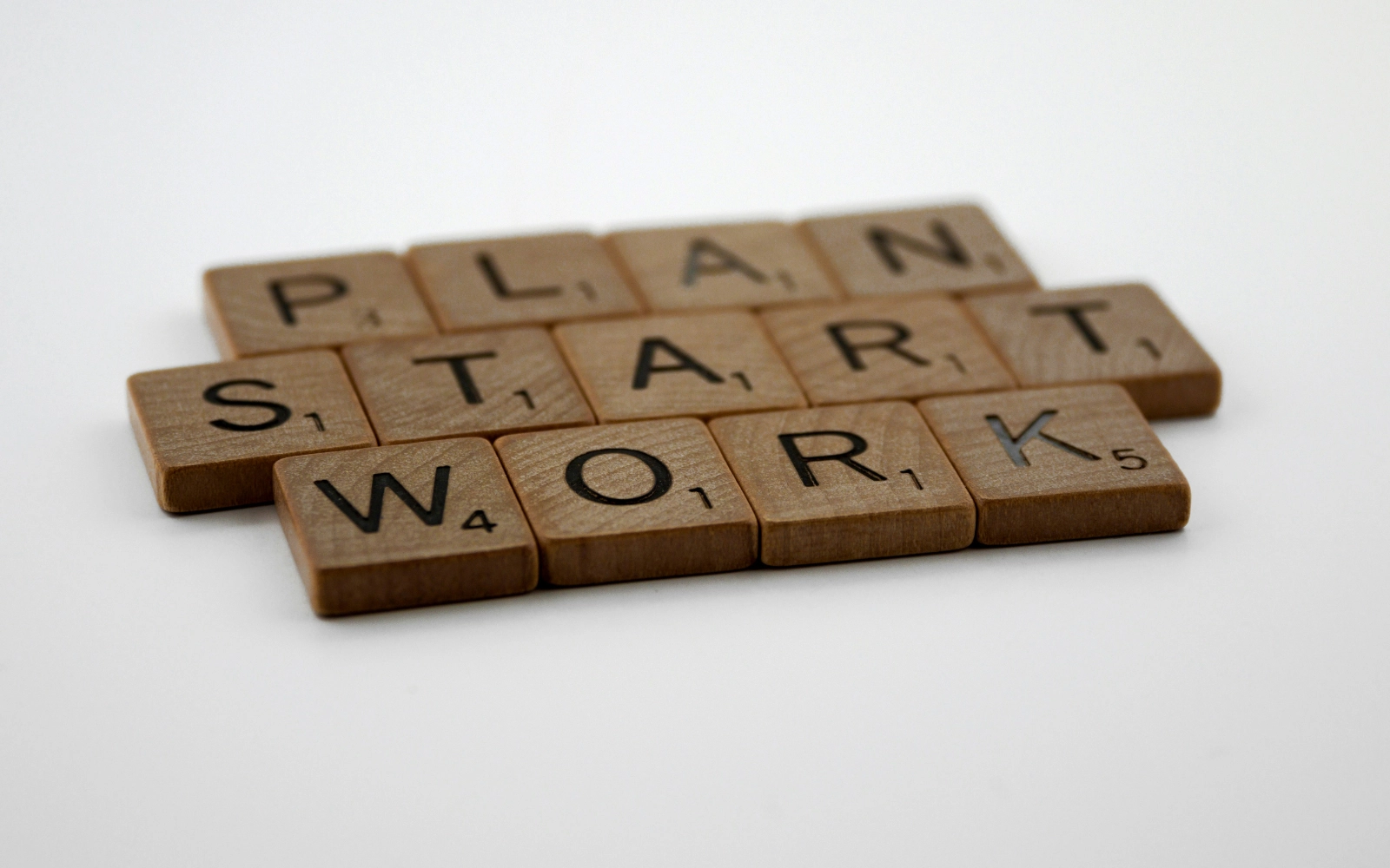 Image of word plan start work
