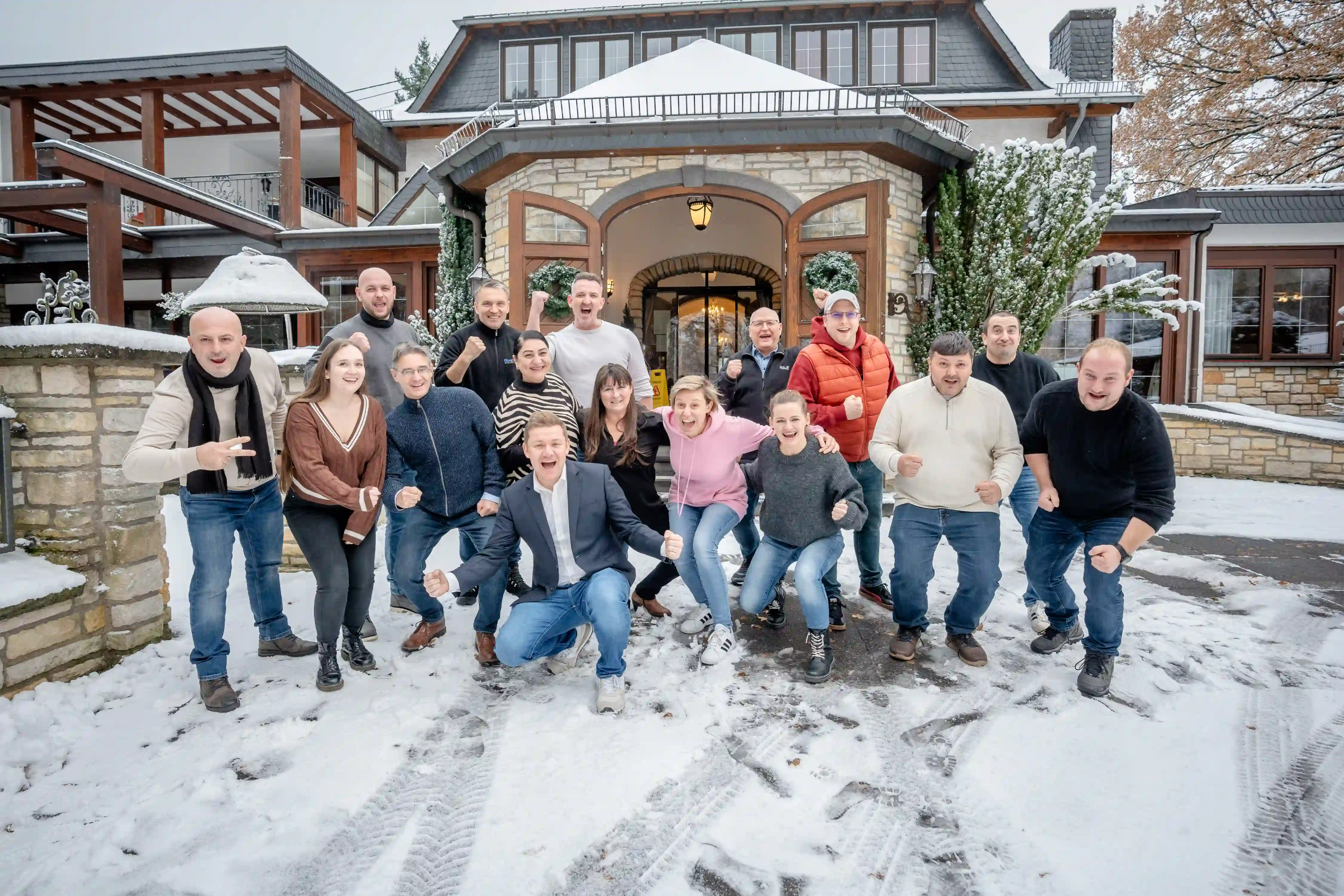 Gruppenbild vom flowcraft Team beim Teamevent