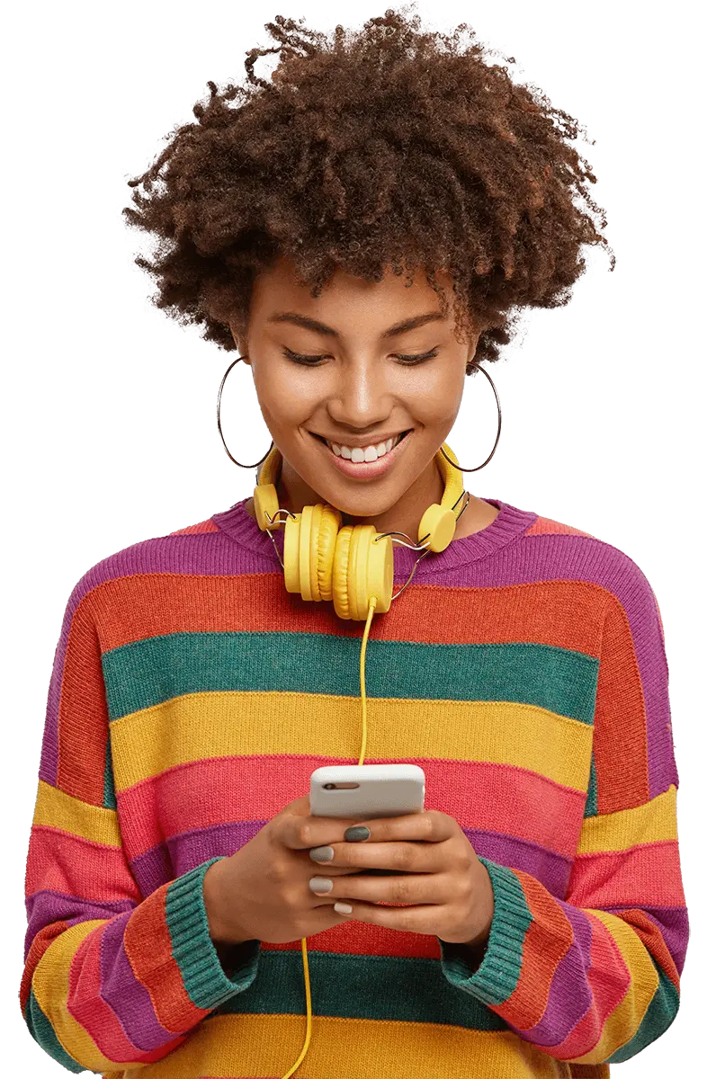 Woman looking at phone