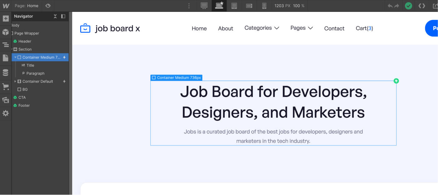 Animations - Job Board X Webflow Template