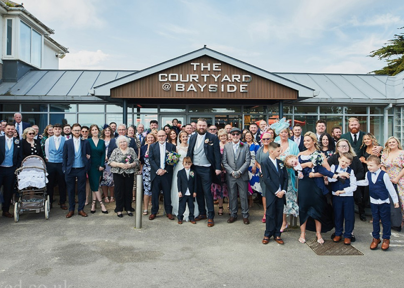 Wedding party celebrating at The Hi Tide Porthcawl