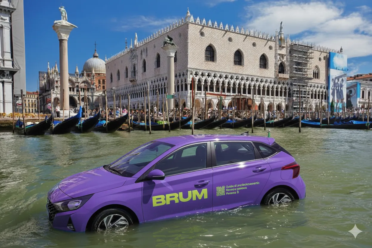 Auto BRUM viola a Venezia - autoscuola per la patente B