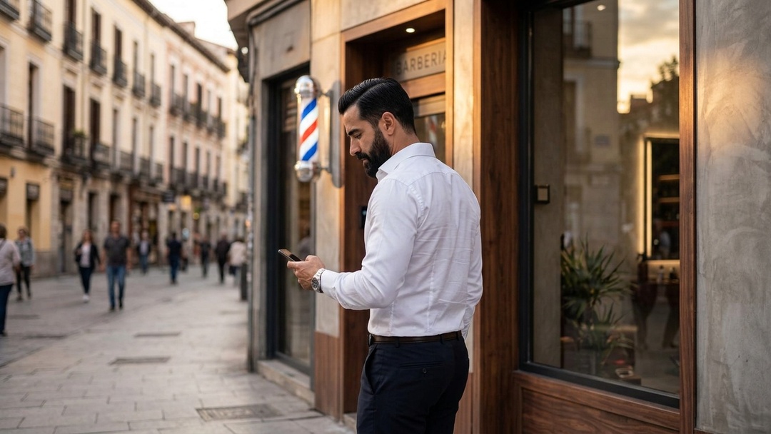 Cliente reservando su próxima cita de mantenimiento desde el móvil