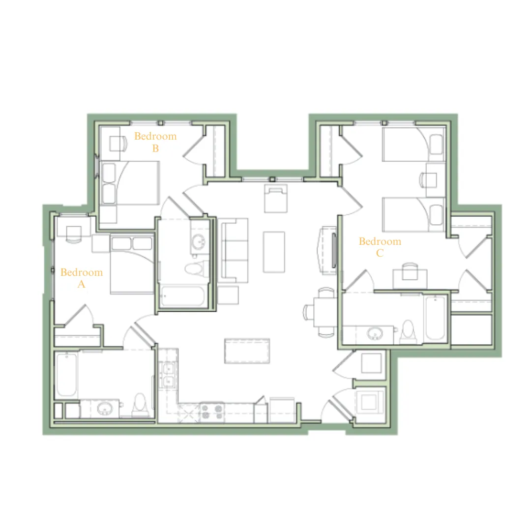 C1 & C1 - Deluxe Suite layout