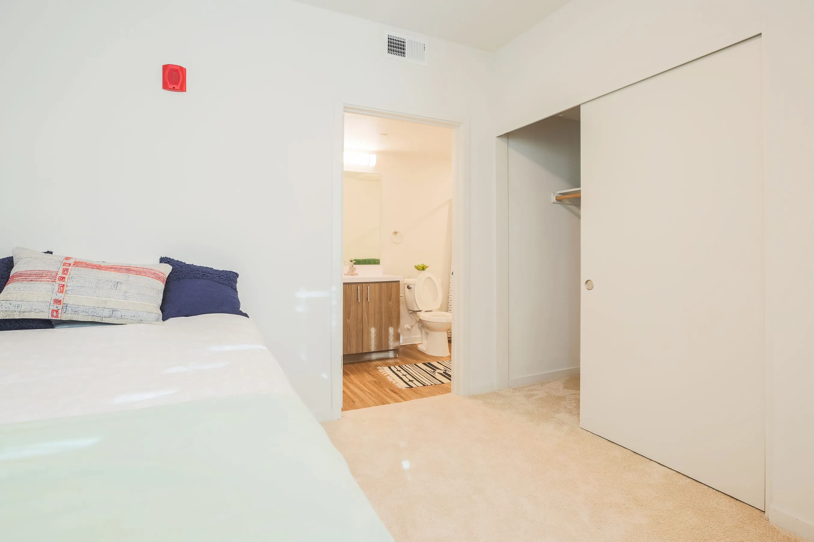 Bedroom to bathroom