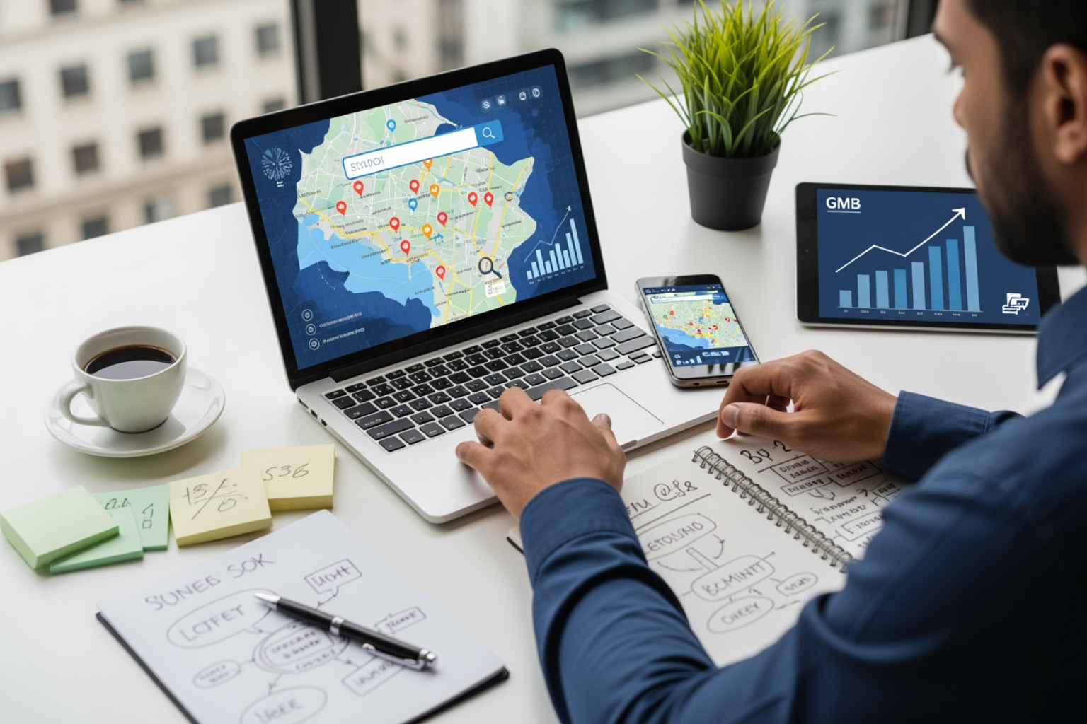 Fully optimized Google Business Profile on a smartphone - gmb seo company