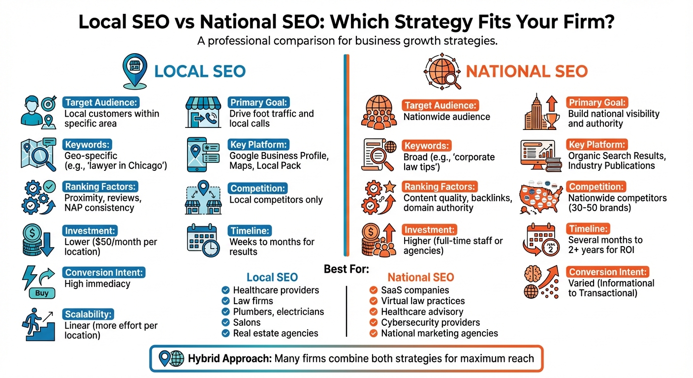 Local SEO vs National SEO: Key Differences and Strategy Comparison