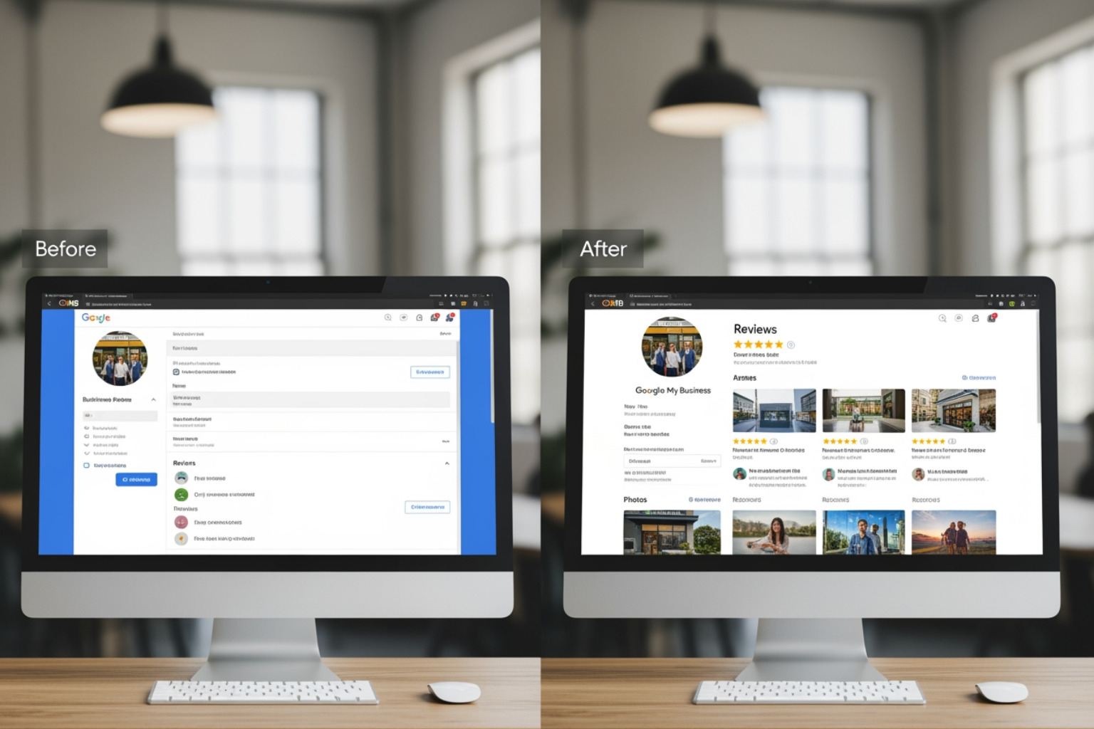 Screenshot of Google Posts feature in a search result, showing a business's recent update with a call-to-action button - GMB profile optimization