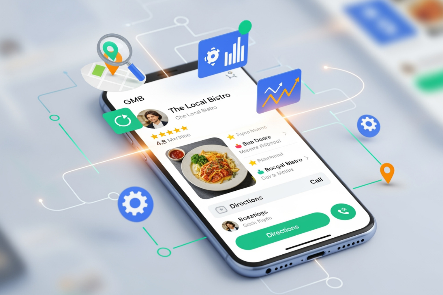 Comparison of an unoptimized vs. an optimized Google Business Profile listing, highlighting the missing information and features in the former and the comprehensive details in the latter - GMB profile optimization