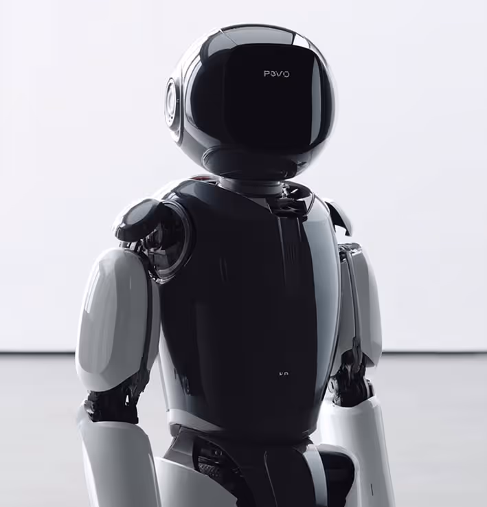 A humanoid robot standing, facing the camera