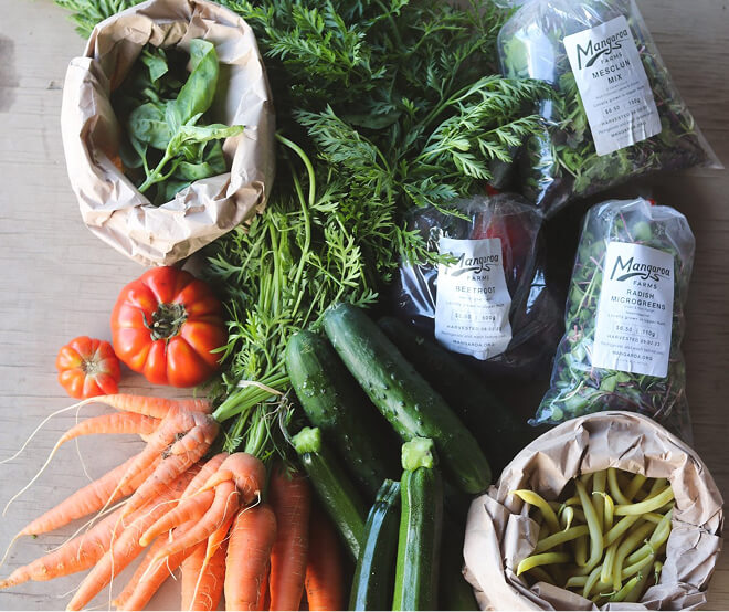 Some fresh produce on a counter