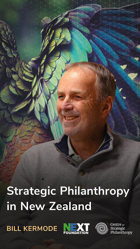 The thumbnail for the video "Strategic philanthropy in New Zealand" with Bill Kermode