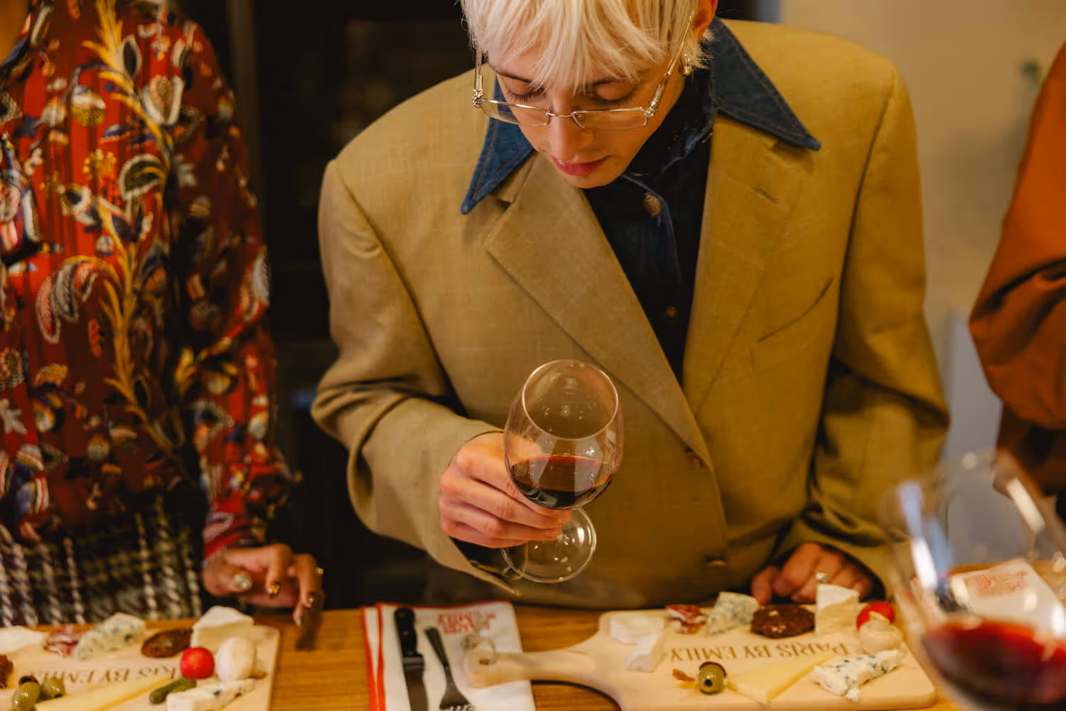 Wine and cheese wine tasting and guest