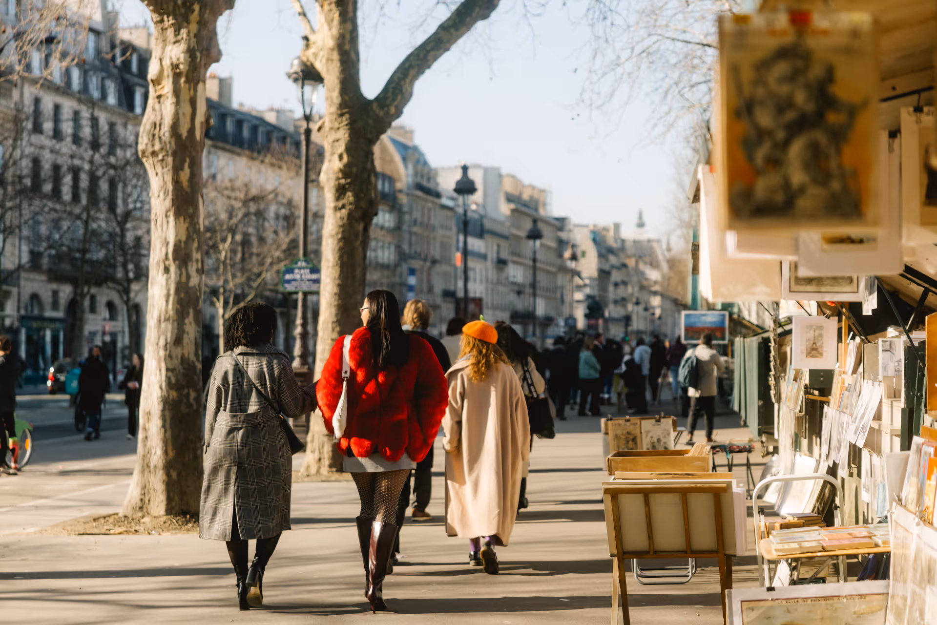 People walking down the streets of Paris