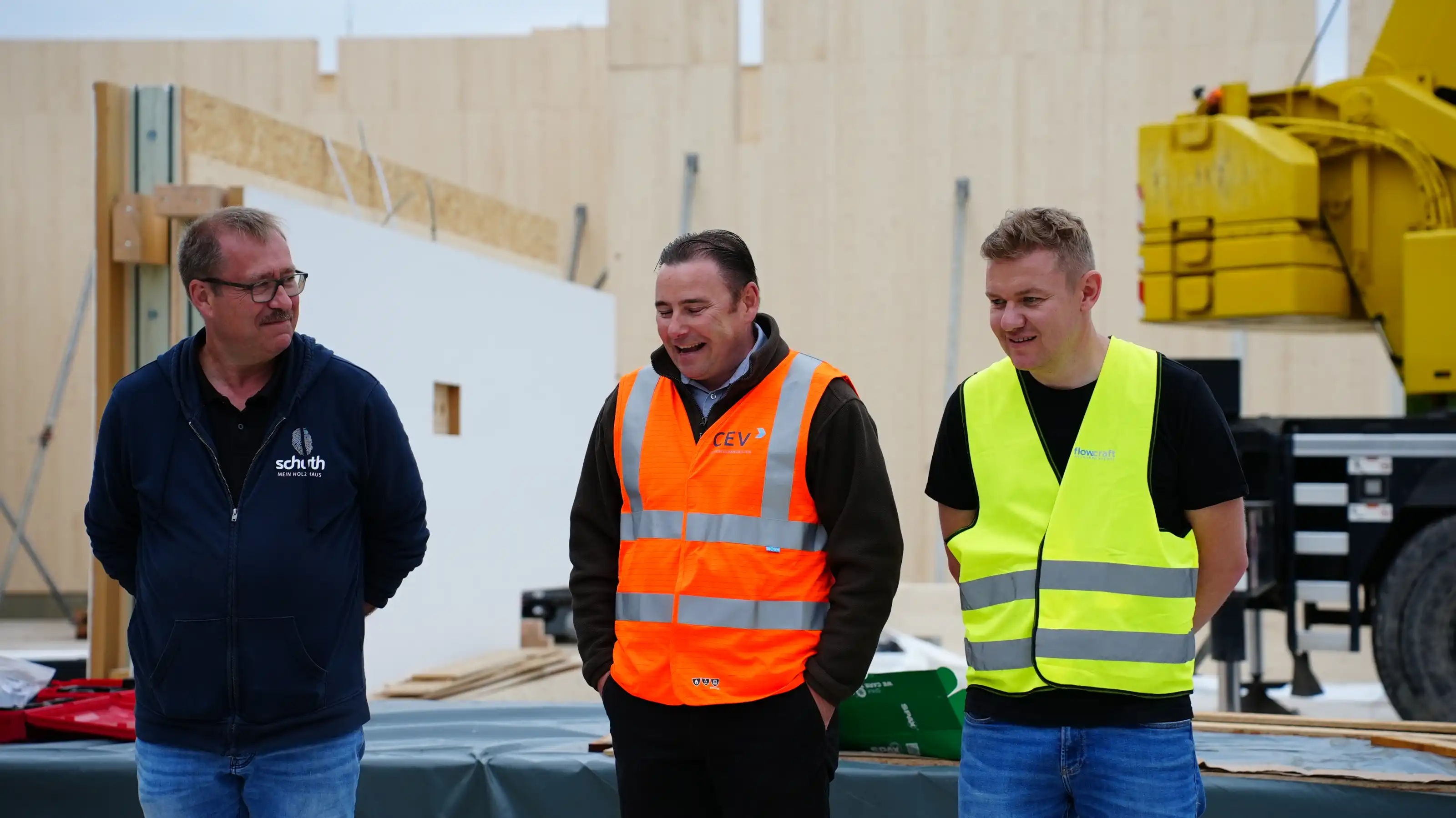 Baustellenbesprechung beim smartbuild Pilotprojekt