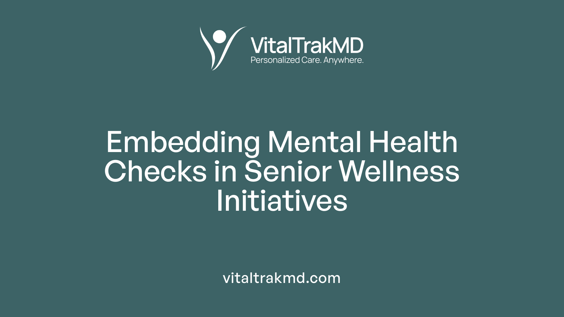 Embedding Mental Health Checks in Senior Wellness Initiatives