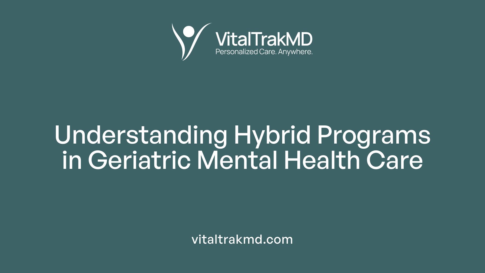 Understanding Hybrid Programs in Geriatric Mental Health Care
