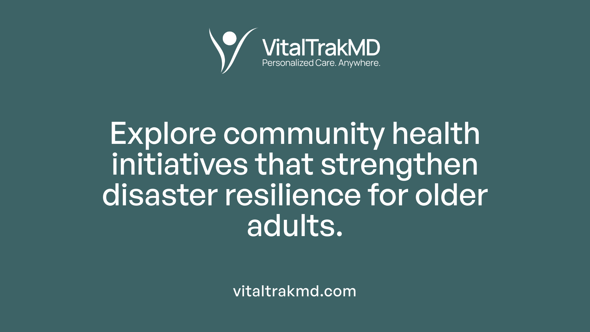 Explore community health initiatives that strengthen disaster resilience for older adults.