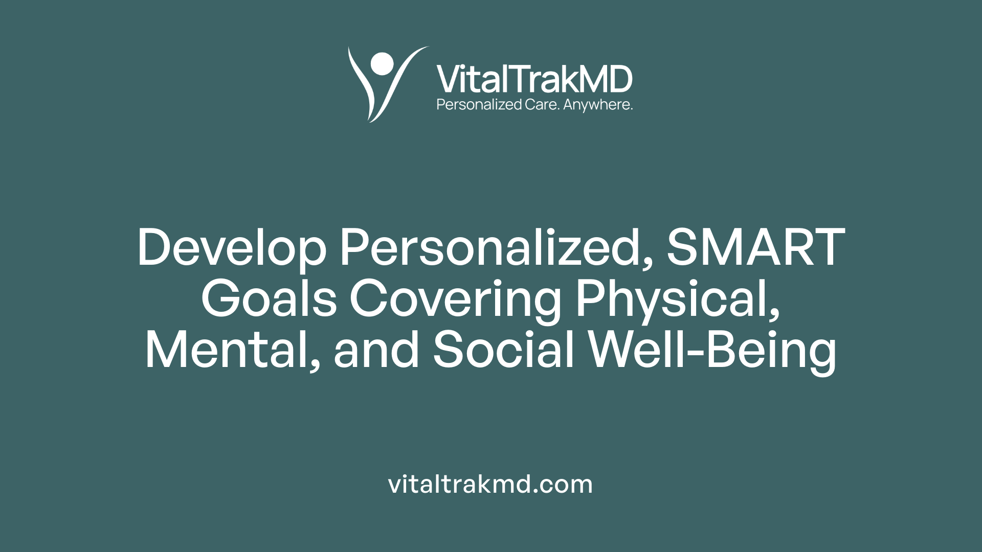 Develop Personalized, SMART Goals Covering Physical, Mental, and Social Well-Being