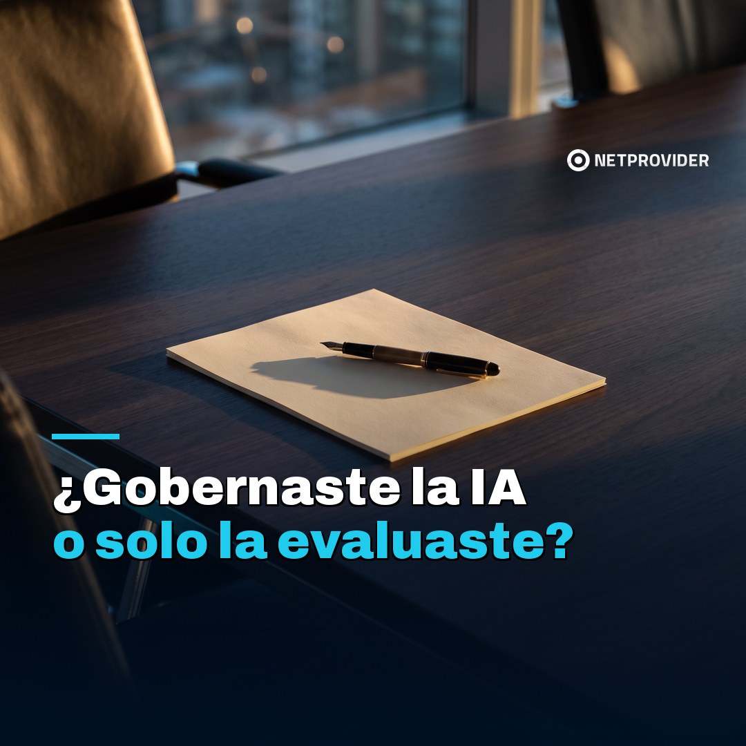 Documento de gobernanza de IA sin firmar sobre la mesa de un directorio