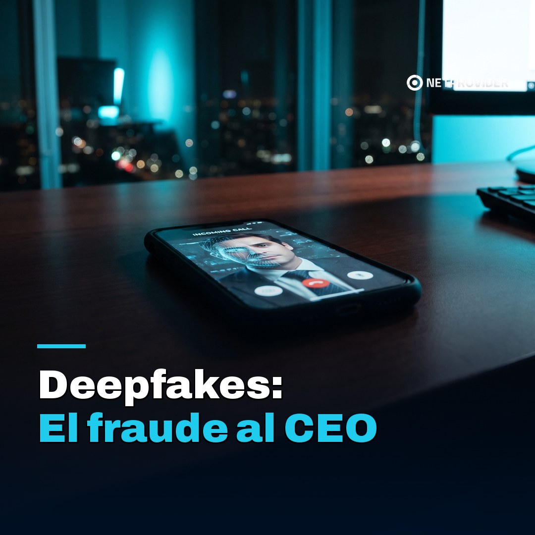 Videollamada con rostro deepfake glitcheado, alerta de fraude al CEO con IA