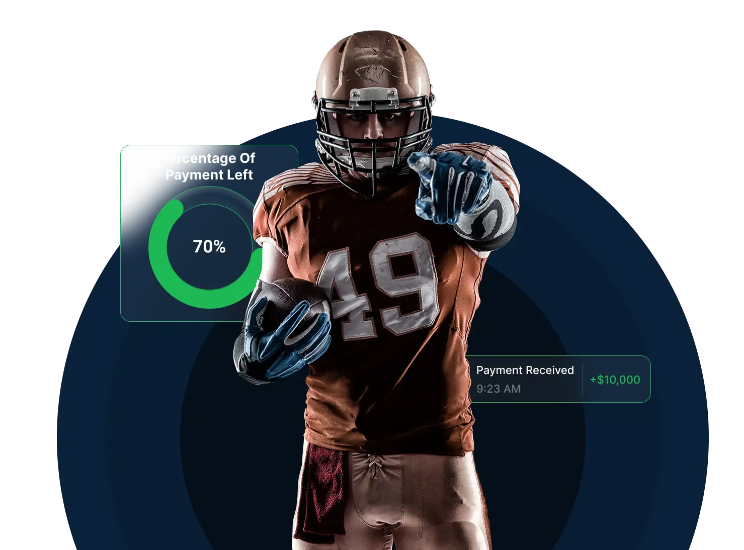 College Football Player Receiving NIL Money Up front