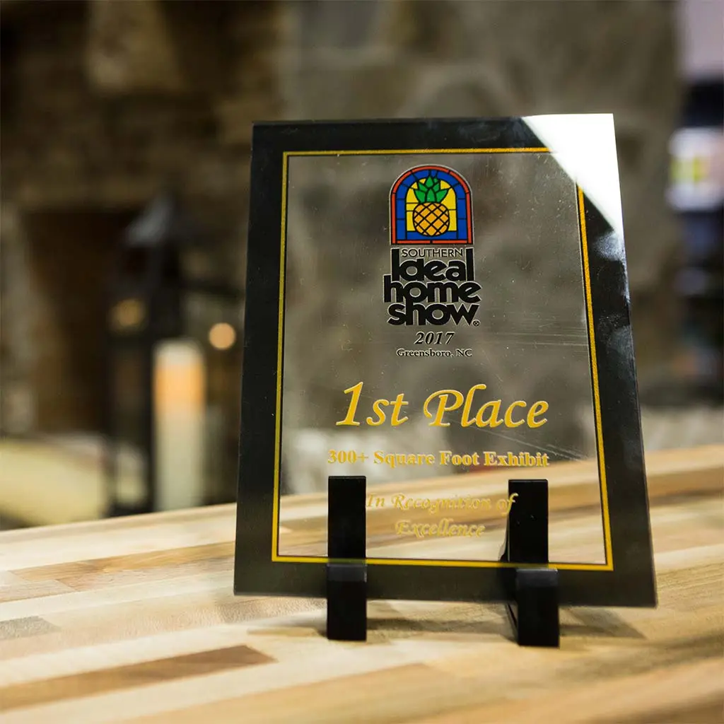 Award won by Ideal Landscaping & Irrigation at landscaping show in Greensboro, NC.